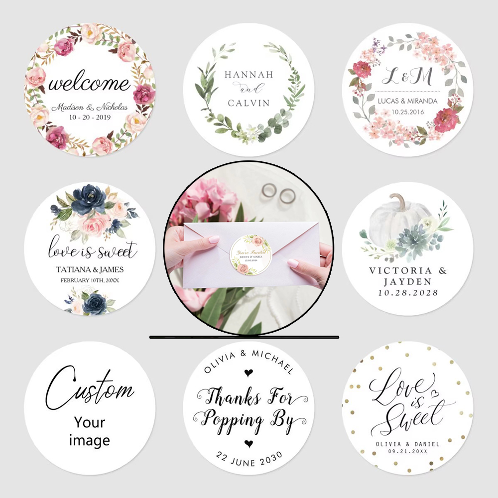 Wedding Supply In Bulk - Stiker Kustom untuk Pernikahan, Ulang Tahun,