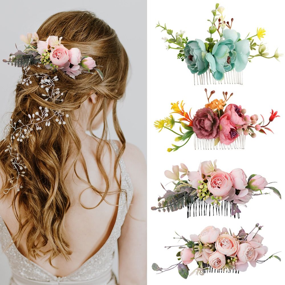 Wedding Supply Store - Sisir Rambut Bunga Elegan Ornamen Rambut