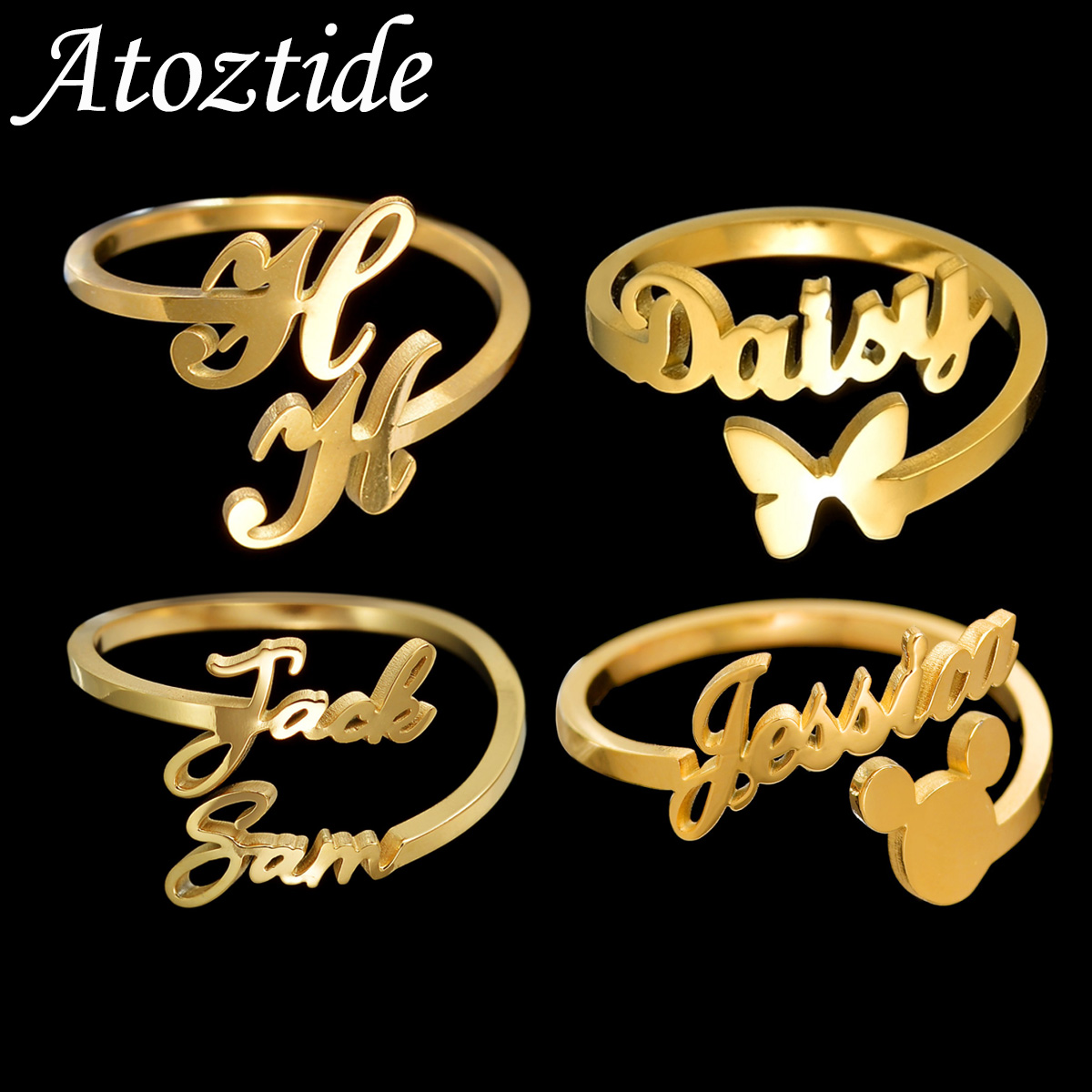 Wedding Zone - Atoztide cincin nama kustom kustom untuk