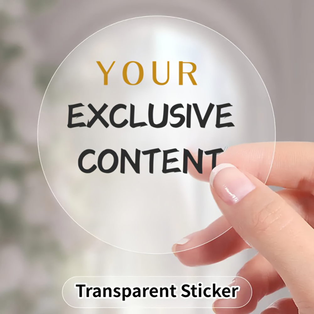 Wedding Supply In Bulk - Stiker Bulat Transparan yang Dapat Disesuaikan