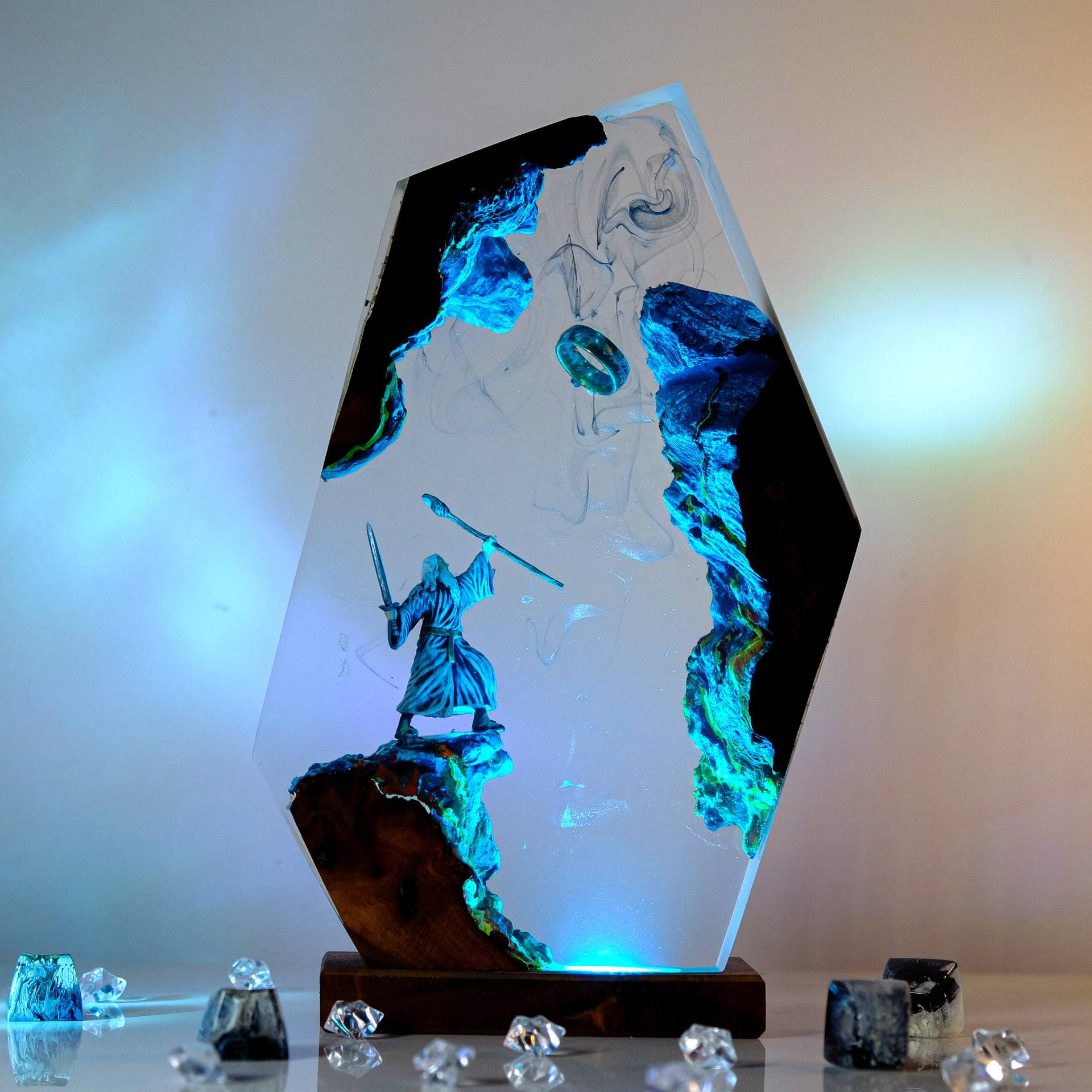 Wedding Zone - Lampu Resin Figur Adegan Film Cincin