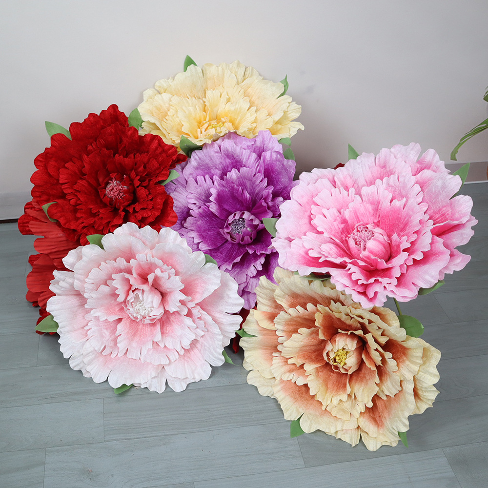 Wedding Supply In Bulk - Bunga Peony Beludru Raksasa 30-80cm, Bunga