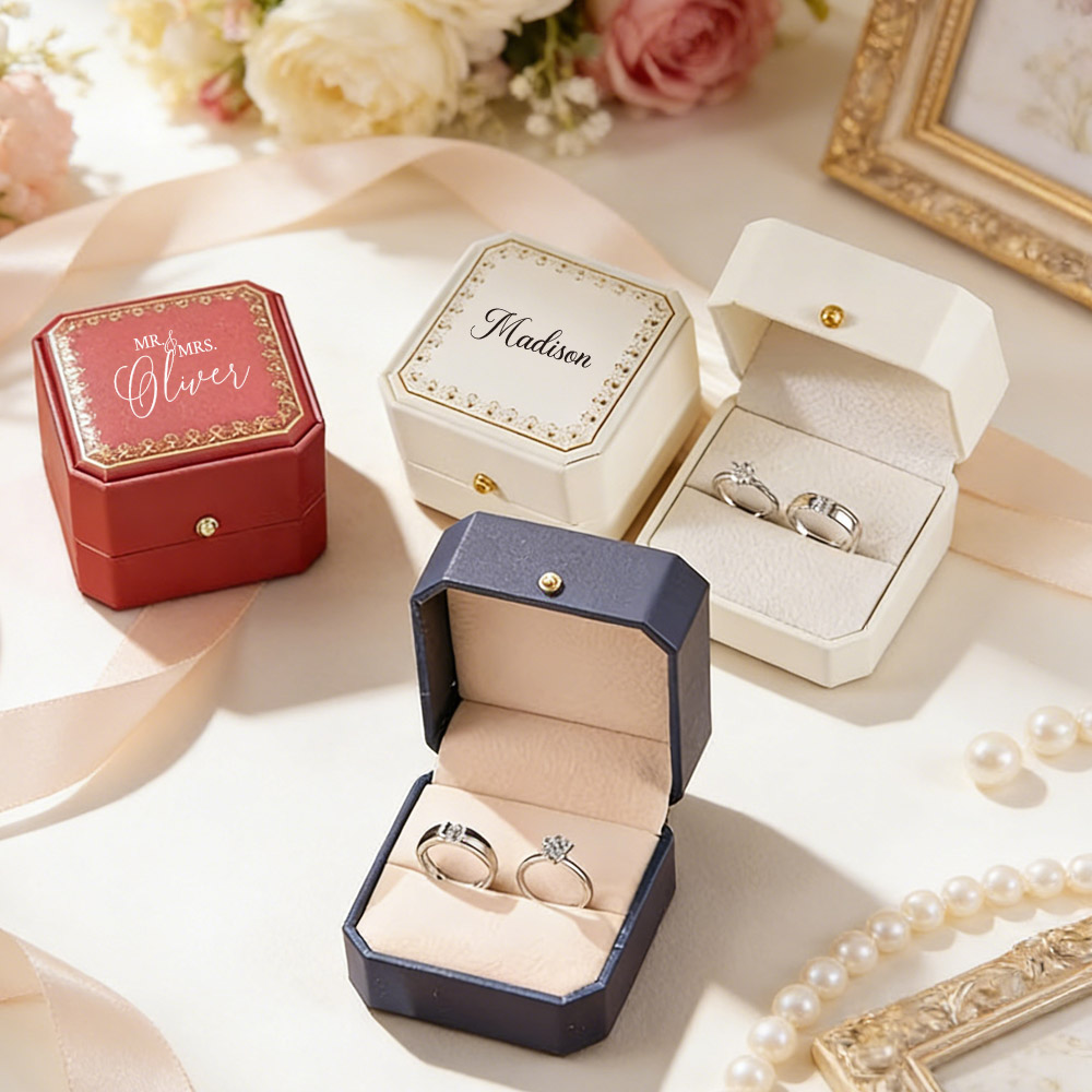 Kotak Cincin Kulit Imitasi Per - Wedding Zone ulasan dan harga