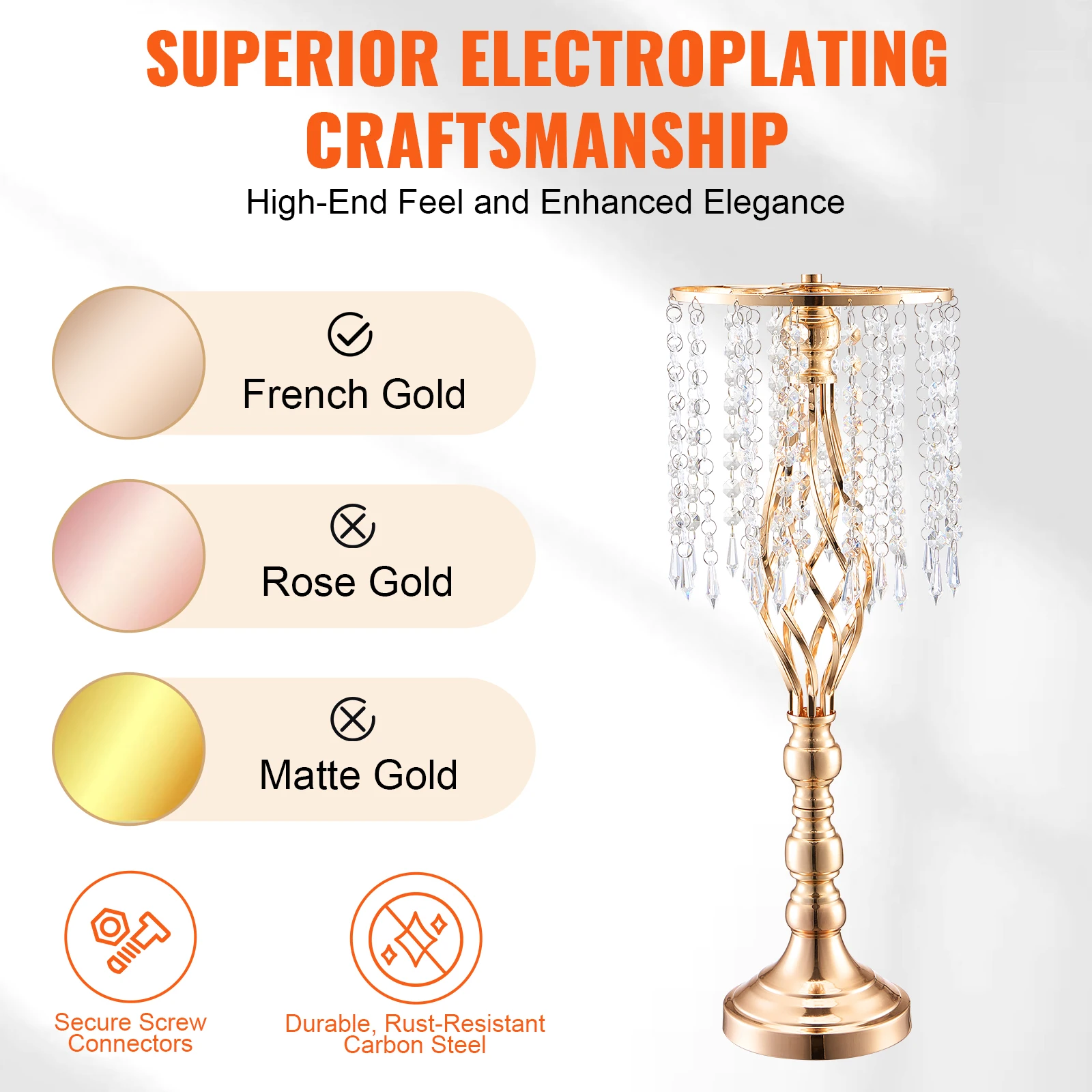 VEVOR Kristal Tinggi Bunga Per - Centerpiece Vase Tall ulasan dan harga