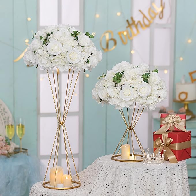Tempat Bunga Geometris Emas Mo - Centerpiece Vase Tall ulasan dan harga