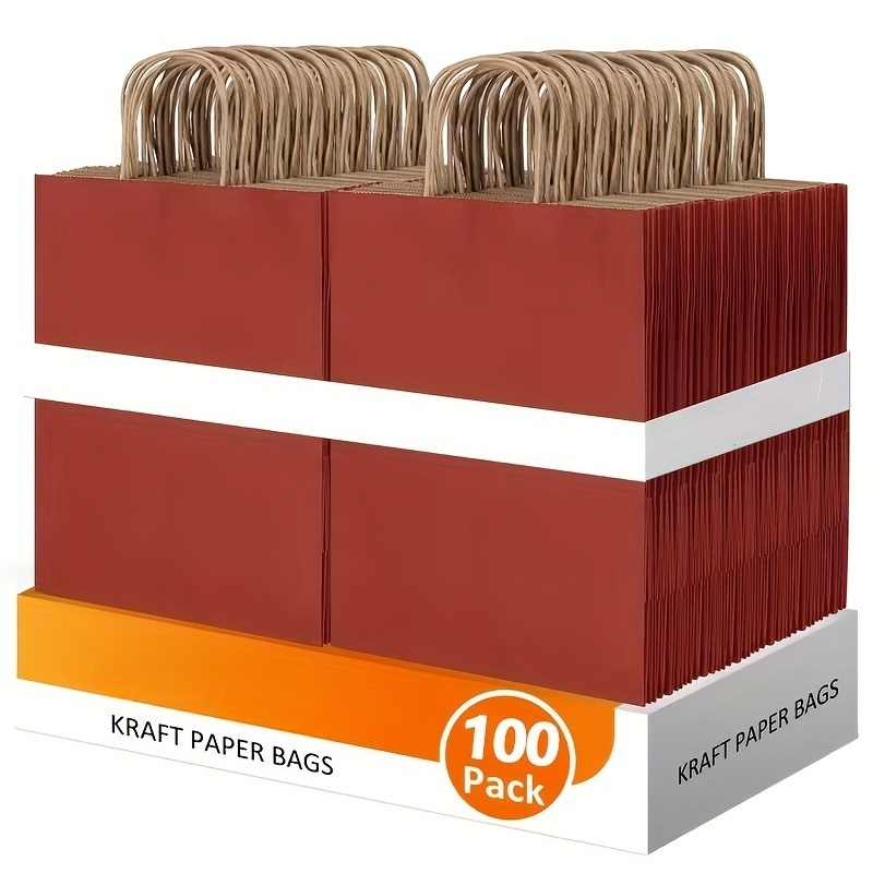 100pcs Tas Kertas Merah Dengan - Wedding Supply Shops ulasan dan harga