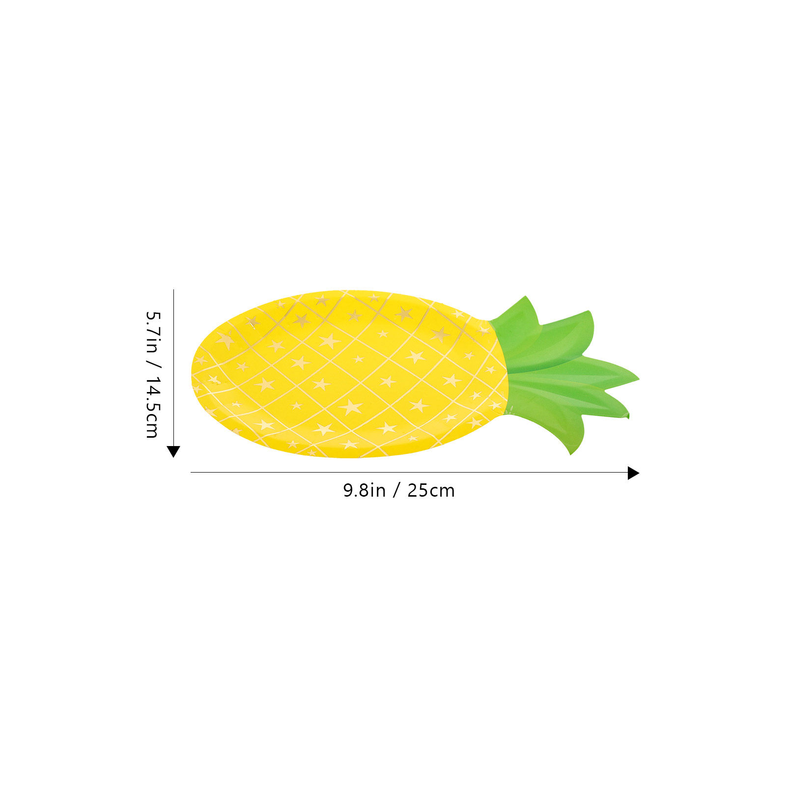 8Pcs Piring Kertas Motif Nanas - Wedding Supply In Bulk ulasan dan harga