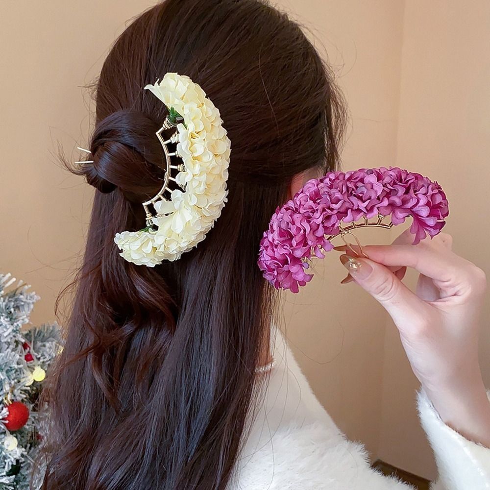 Jepit Rambut Bunga Merah Gaya  - Wedding Supply Store ulasan dan harga